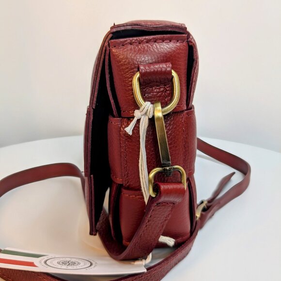Violeta Castellani Milano Red Woven Leather Shoulder Bag - Picture 13 of 14